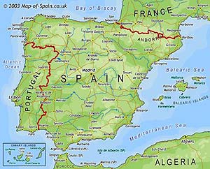 map of spain