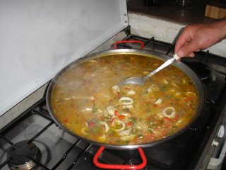 paella - add herbs